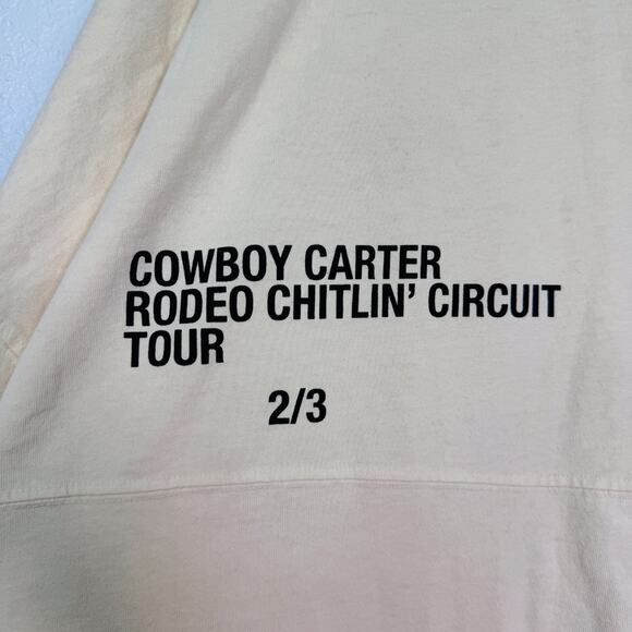 Beyonce Cowboy Carter Tour Shirt XXL Spirit Jersey Tee Concert Merch Yellow 2X - Picture 5 of 14